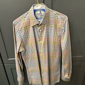 PRADA Men's Multicolor Plaid Shirt